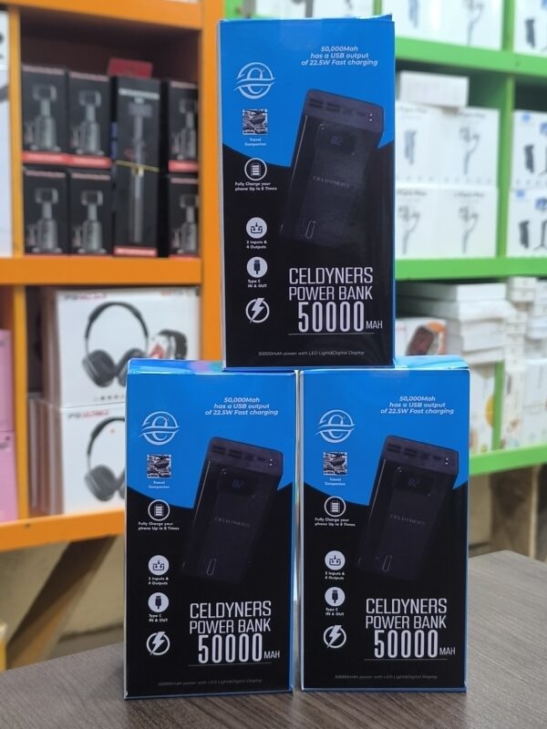 Celdyners 50,000mAh Super Fast Charging Power Bank, Multi-Device Support, LED Display