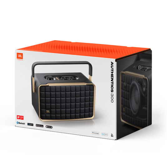 JBL Authentics 300 Portable WiFi & Bluetooth Speaker – Premium Retro Design & Powerful Sound