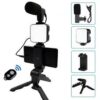 images-87 AY-49 Vlogging Tripod Video Making Kit – Adjustable Tripod with LED Light & Phone Holder for Content Creators